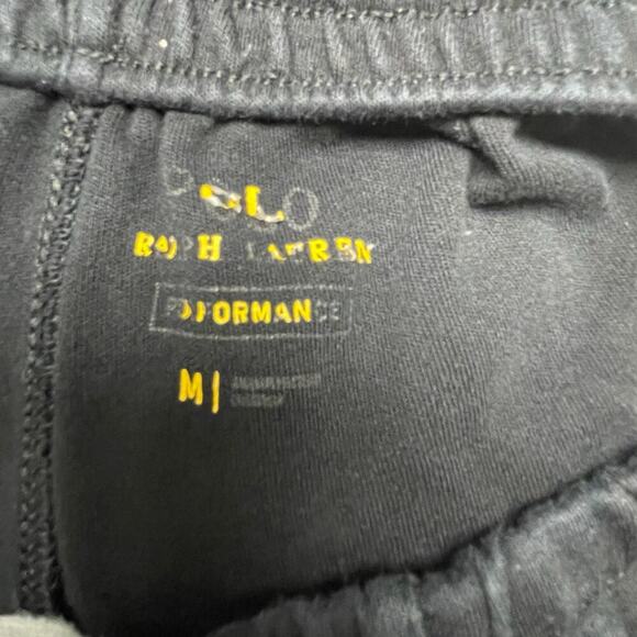 Ralph Lauren Performance Mens Medium Sweatpants Black Yellow Pull On Preppy - Picture 5 of 5